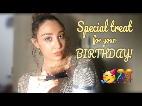 ASMR | Doing your make up for your Birthday 🥳🎂 | +Mouth sounds 👅