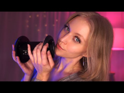 ASMR All Up In Your Ears (Slow Close Up Whispers, Gibberish, Cheek Cupping & Breathing)