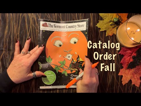 ASMR Request/ Looking through Vermont fall catalog (No talking) Catalog page turning & marking.