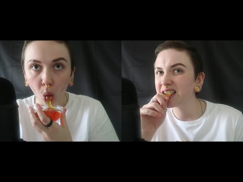 ASMR Jelly Straws & Dried Mango Eating