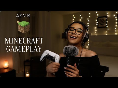 Minecraft Gameplay | ASMR Controller Sounds & Whisper