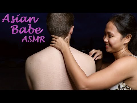 Asian Babe ASMR | Wonderful End-Of-The-Day Backrub (Outdoor Tickle Massage)