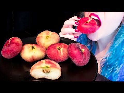 ASMR: Sweet & Juicy Donut Peaches | Saturn Peaches ~ Relaxing Eating Sounds [No Talking|V] 😻