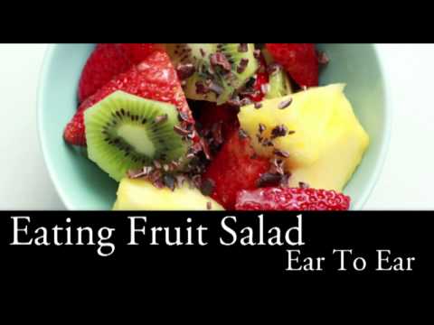 Binaural ASMR Eating Fruit Salad l Mouth Sounds, Eating Sounds