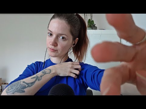 ASMR pure hand sounds and fabric scratching - fast vs. slow - mouth sounds, relaxing for sleep