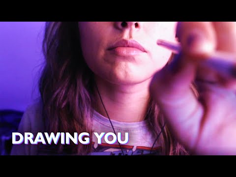 ASMR DRAWING ON YOUR FACE WHILE YOU SLEEP, SCRATCHING, ASMR TRACING AND DRAWING ON YOUR FACE