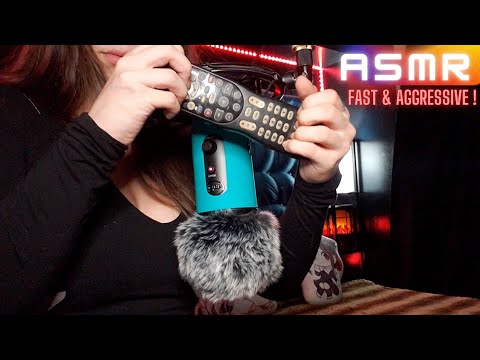 ASMR  | Fast And Aggressive Triggers Assortment, Chaotic Tapping and Scratching with mic(No Talking)