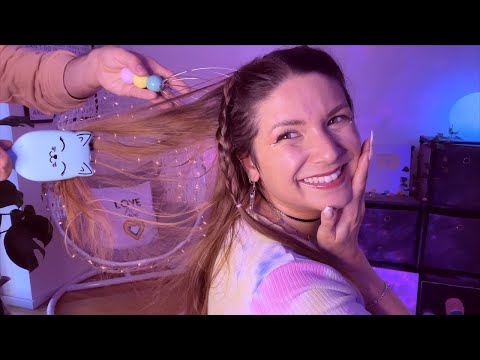 ASMR Bf Does My Hair Care - Brushing, Scalp Massage, Hair Oil, Guess The Word - German/Deutsch