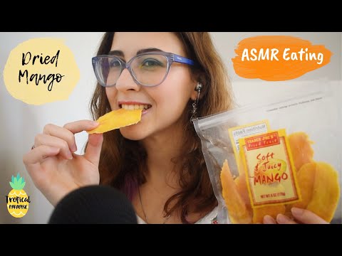 ASMR Eating | 🥭 Dried Mango (Chewy and Juicy) 🥭 | Intense Mouth Sounds, Whispering