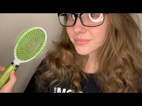 ASMR Hair Brushing Over Face + ‘Cousin Itt’ Trigger Phrase | Custom Video