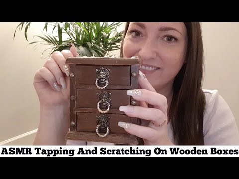 ASMR Tapping And Scratching On Wooden Boxes