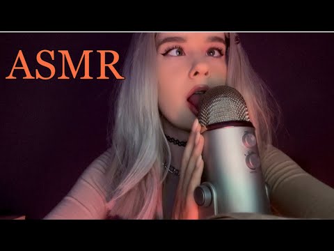ASMR MOUTH SOUNDS. LICKING 👅Tongue Fluttering and hand movements