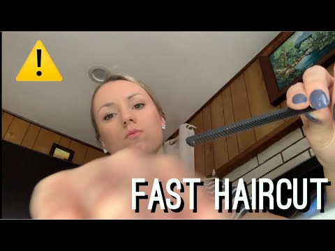 Fast And Aggressive ASMR Haircut | Fast Cutting ASMR | Chaotic ASMR Haircut | Fast ASMR Tapping