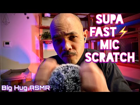 ⚡️Fast Mic Scratching ASMR, countdowns, breathy whispers, BRUTAL SPEED 🤤😴