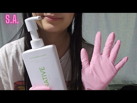 Asmr | Shampoo Lathering Soap on Pink Gloves Sound