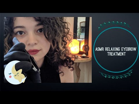ASMR Tweezing your Eyebrows + Brow massage to release tension💜