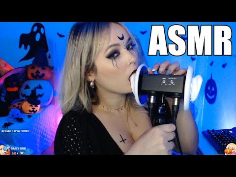 ASMR - 🦇  🎃 Casting a Spell on You 🎃  🦇 - Witch Ear Eating and Breathy Whispers
