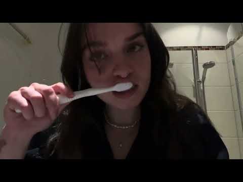 brushing my teeth asmr | (this time with a toothbrush)