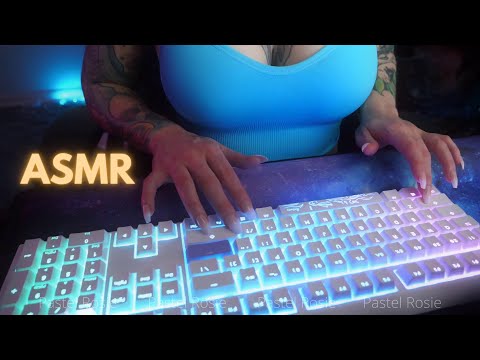 ASMR 💕 Pure Keyboard Sounds for Your Thirsty Ears 🥤 PASTEL ROSIE