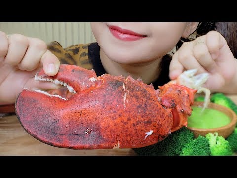 ASMR Mukbang LOBSTER CLAW *FAIL,chewy eating sounds +食べる,咀嚼音,먹방이팅 | LINH-ASMR