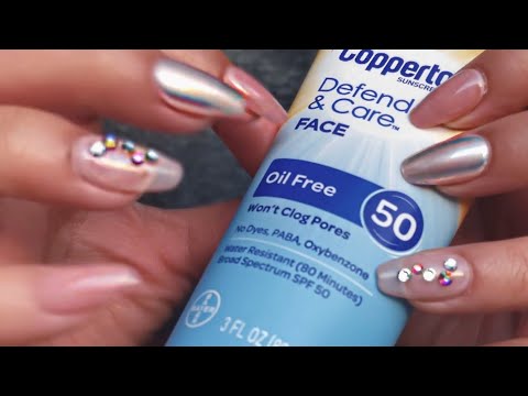 ASMR Fast Tapping On Skincare Products | + Intro and Mouth Sounds