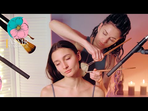 ASMR Indian Head and Shoulders Massage with Brushes by Anna