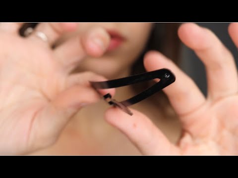 ASMR clipping your hair (Clips touch camera)