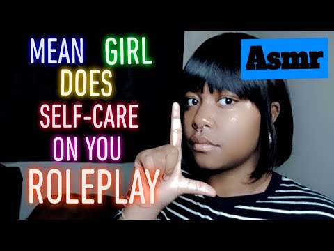 ASMR Mean Girl Does Your Self-Care on You  Roleplay ~ (Spray,Brushing,Mouth Sounds)
