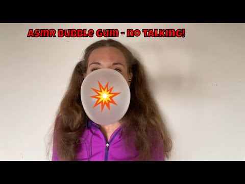 asmr bubble gum | blowing bubbles & chewing gum, mouth sound | no talking