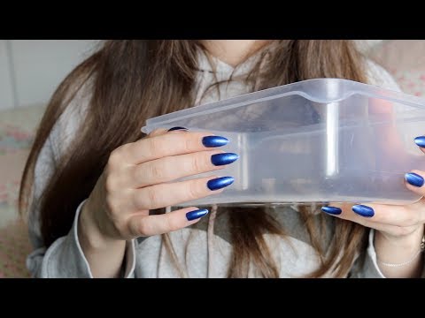 ASMR Nail Tapping & Scratching Random Plastic Box (No Talking)