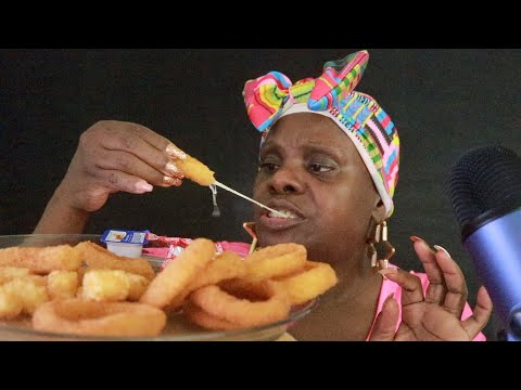 Mozzarella Sticks Onion Rings Potato Tots ASMR EATING SOUNDS [2020]