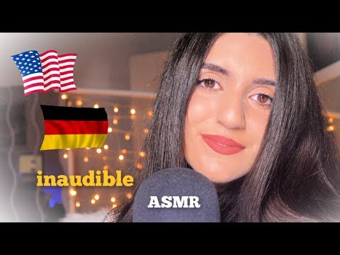 ASMR ❤️ inaudible whispering in german (mouth sounds, inaudible whispers) to help you relax...