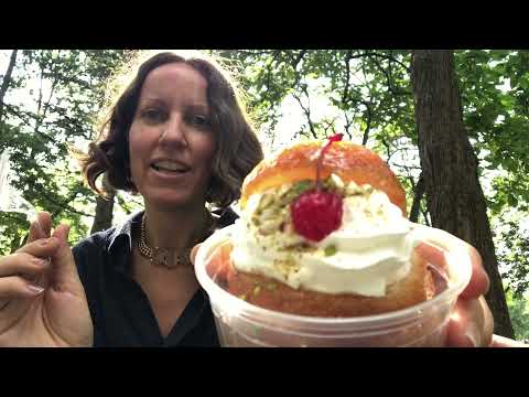 ASMR Cake in a parc in the heat with you :)