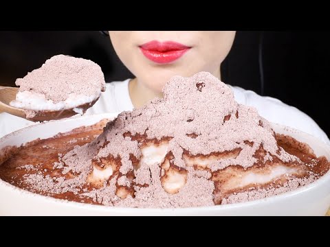 ASMR Frozen Milk with Chocolate Powder | Soft Ice Eating Sounds Mukbang