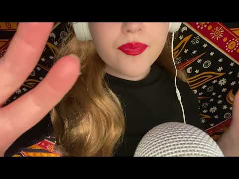 Spit Painting With Red Lipstick ASMR (mouth sounds)