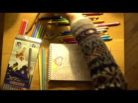 ASMR Colouring Barcelona Sketch | Colouring Pencils | No Talk