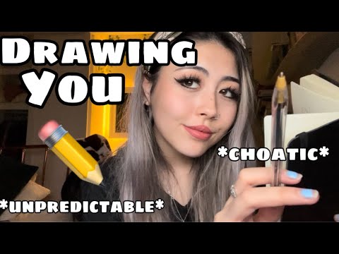 ASMR Drawing you (Chaotic and Unpredictable) ✏️🎨