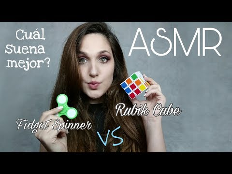 ASMR Español || Fidget Spinner vs Rubik cube - Cuál suena mejor?