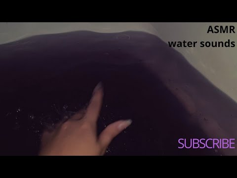 ASMR purple bath water sounds