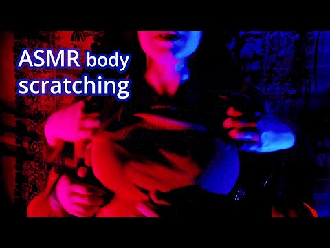 ASMR Body scratching 🔥❄️ chest, legs, fabric sounds, vinyl coat (no talking)