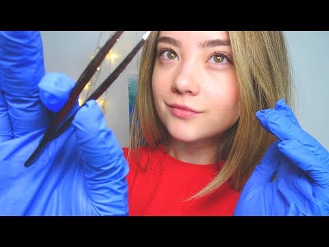 ASMR Shaving, Shaping, & Plucking Your Eyebrows Role Play! Latex Gloves, Cutting, Ear To Ear Sounds