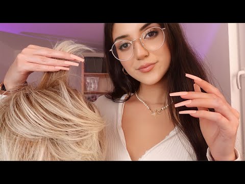 Friend Plays With Your Short Hair ~ ASMR Personal Attention and Neck Scratching