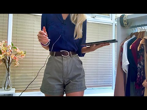 ASMR backstage catwalk (measuring, hair cut and curling, accessories and jewellery)