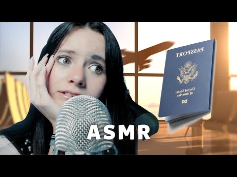 ASMR Aeroporto 🔍✈️ Encontro INESPERADO com a Imigração! 😴 Sussurros, Tapping e Sons de Boca 🤐