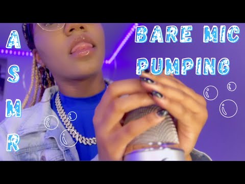 ASMR ✮ Bare Mic Pumping ( Mouth Sounds, Countdown, Kisses, Up-Close, Lipgloss) Slow & Gentle ❄️🩵