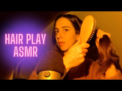 ASMR | Brushing Hair & Hair play | Hair strokes | Soft spoken | Relax | Sleep | Stress Relief