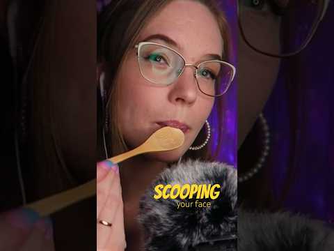 Scooping your face 🥄 #asmr #shorts