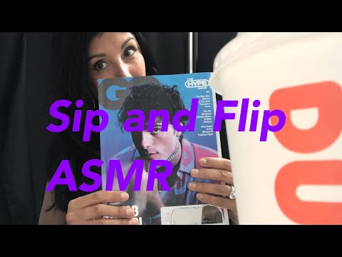 Sip and flip GQ magazine ASMR