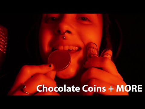ASMR ~ Chocolate Coins, Snowmen And Popping Candy Puddings 😍 Eating Christmas 🎄