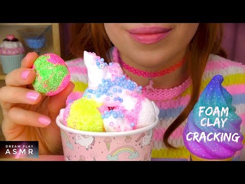 ★ASMR★ satisfying CLAY CRACKING Eiskugeln im Icecream Shop | Dream Play ASMR